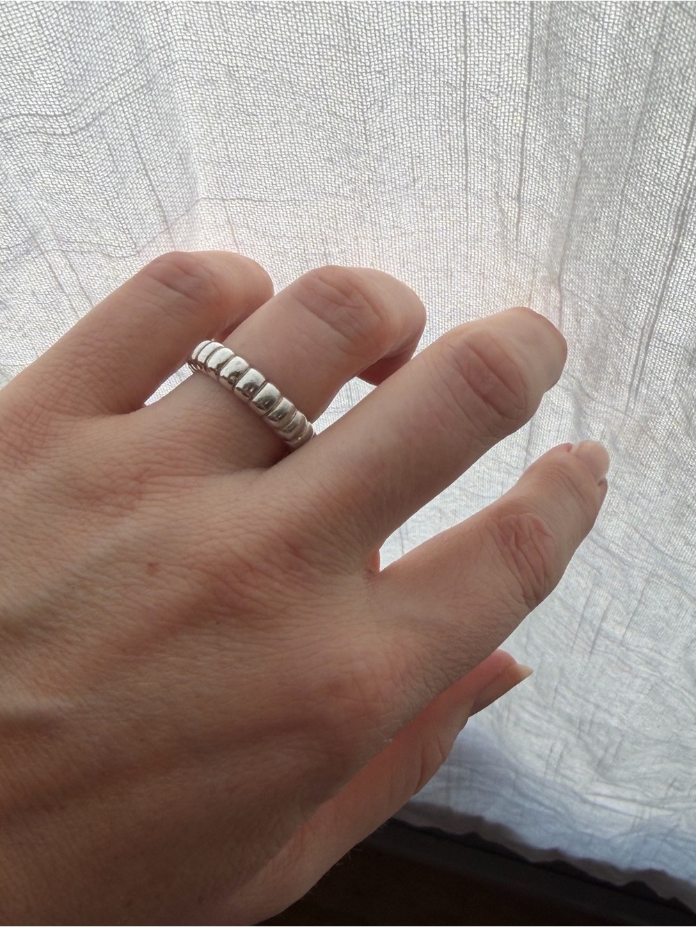 Sterling Silver Mejuri Charlotte Slim Ring - 7